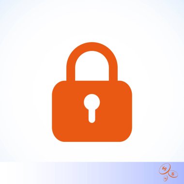 asma kilit simgesi vektör