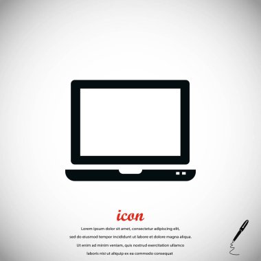 vektör monitör simgesini