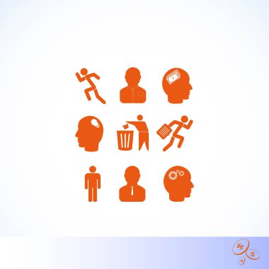 siyah çalışma işadamı simgesi