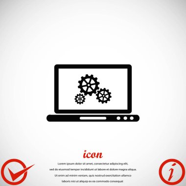 ayar dizüstü simge vektör