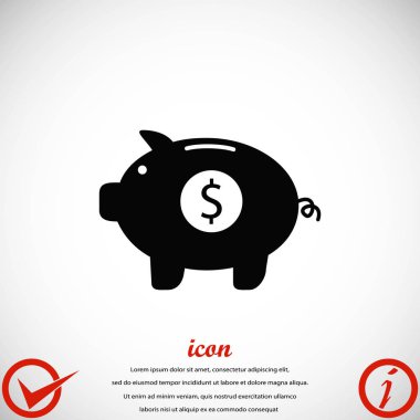 domuzcuk banka vektör simgesi