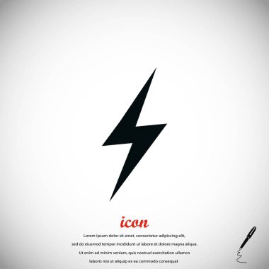 Yıldırım simge vektör