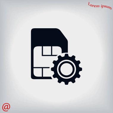 SIM kartı ayarı basit simgesi 