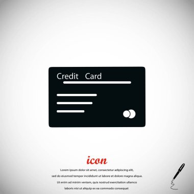 Kredi kartı vektör simgesi