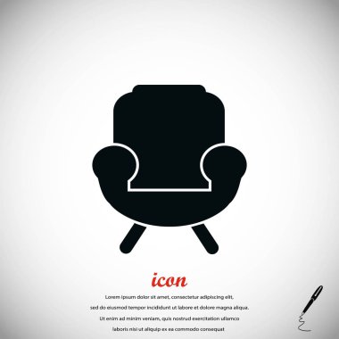 Koltuk simgesi vektörü