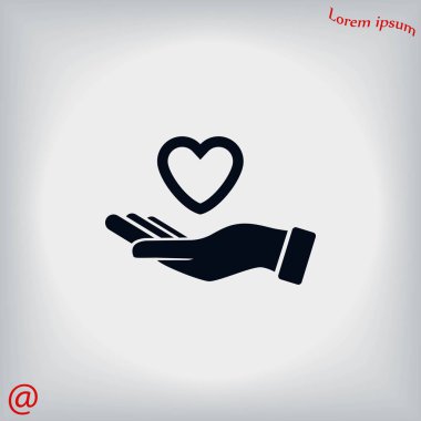elinde kalp simgesi