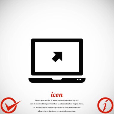 vektör monitör simgesini