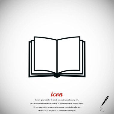 kitap simgesi beyaz arkaplanda izole edildi