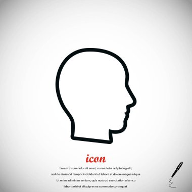 Kafa vektör simgesi