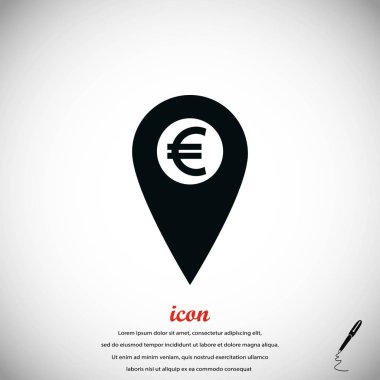 İşaret konum simgesini Euro simgesi