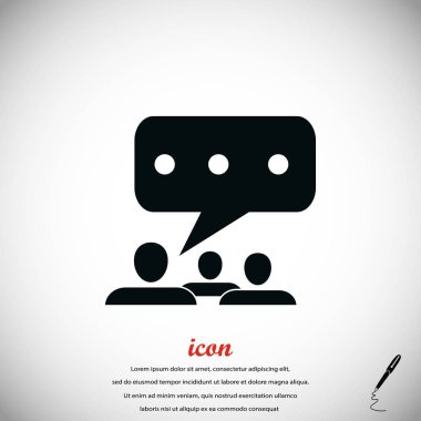 konuşma kabarcığı vektörü simgesi