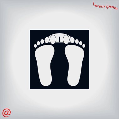 ayak izleri simge vektör