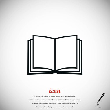 kitap simgesi beyaz arkaplanda izole edildi