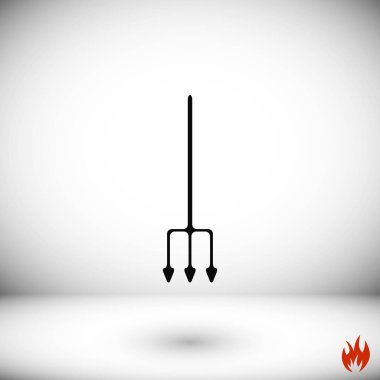 Bahçe çatal vektör simgesi