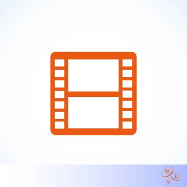 film film şeridi vektör simgesi