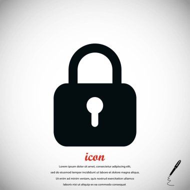 asma kilit simgesi vektör