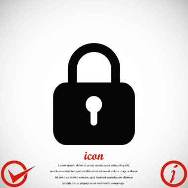 asma kilit simgesi vektör