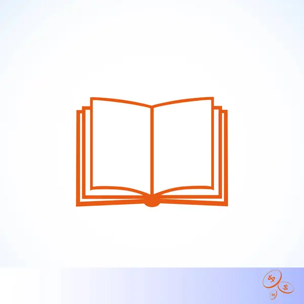 Icono del libro aislado sobre fondo blanco — Vector de stock