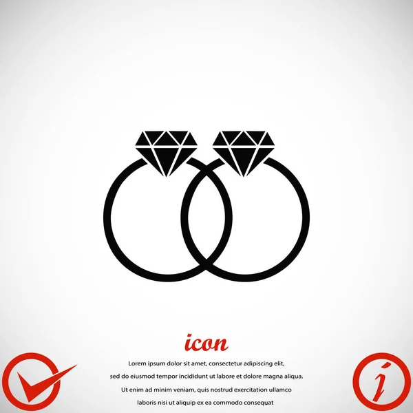 Ringen vector pictogram — Stockvector