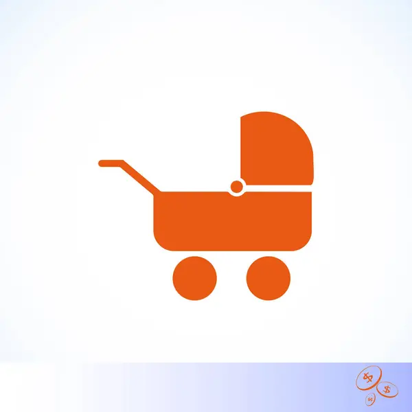 Icon-Vektor für Kinderwagen — Stockvektor