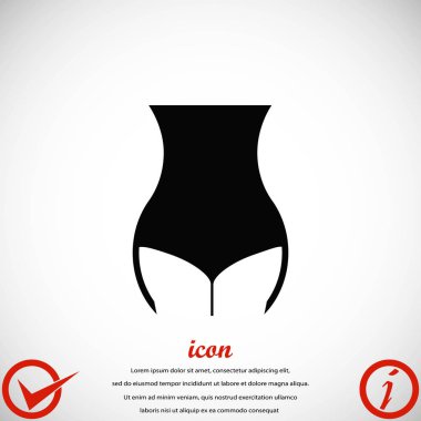 kadın bel simge vektör