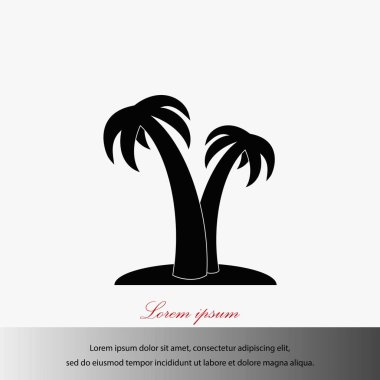 Palm tropik ağaç simgesiyle
