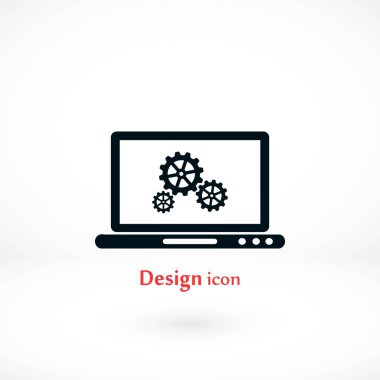 ayar dizüstü simge vektör