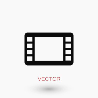 film film şeridi vektör simgesi
