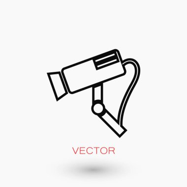 Gözetim kamerası vektör simgesi