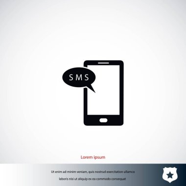 Akıllı telefon sms simgesi