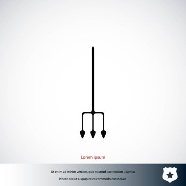 Bahçe çatal vektör simgesi