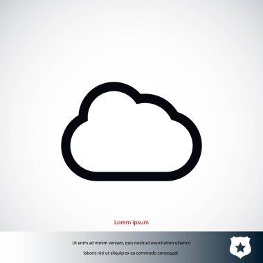 bulut vektör simgesi