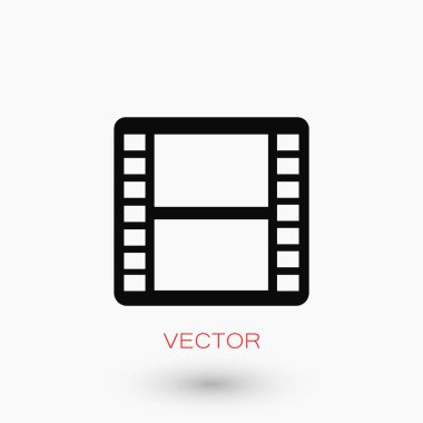 film film şeridi vektör simgesi
