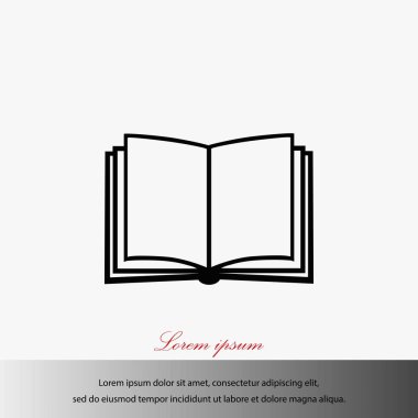 kitap simgesi beyaz arkaplanda izole edildi