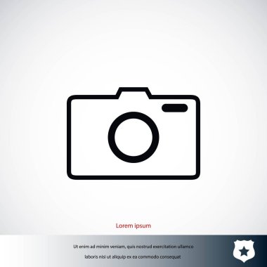 Fotoğraf kamerası vektör simgesi