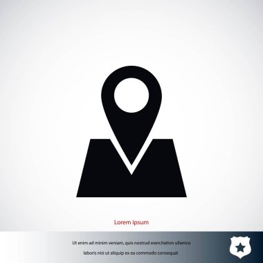 harita simgesi üzerinde toplu iğne