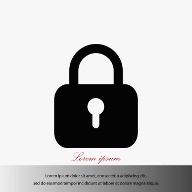 asma kilit simgesi vektör