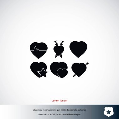 Kalpler simgeler vektör