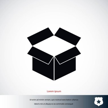 kutusu simgesi, vektör çizim