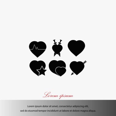 Kalpler simgeler vektör