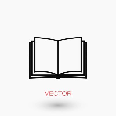 kitap simgesi beyaz arkaplanda izole edildi