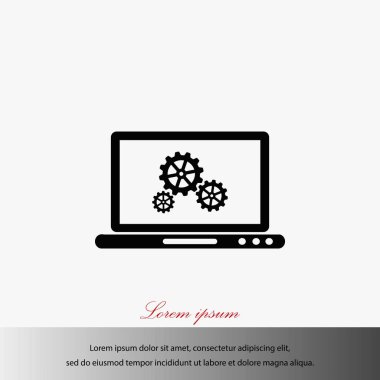 ayar dizüstü simge vektör