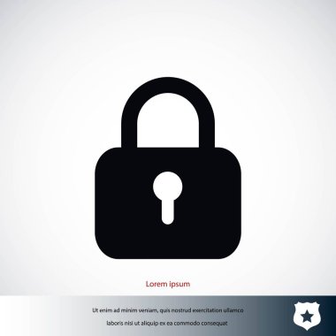 asma kilit simgesi vektör