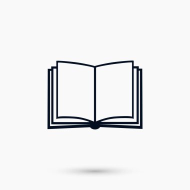 kitap simgesi beyaz arkaplanda izole edildi