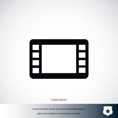 film film şeridi vektör simgesi