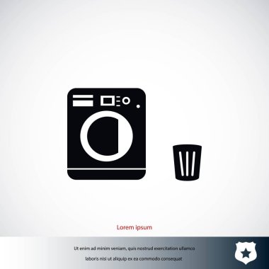 Çamaşırhane simgeler vektör