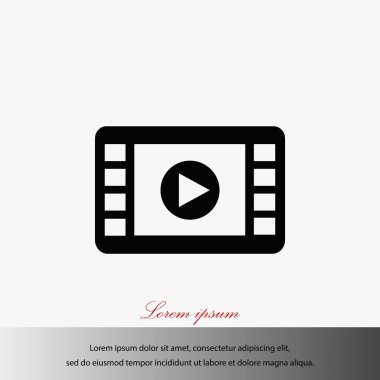 film film şeridi vektör simgesi