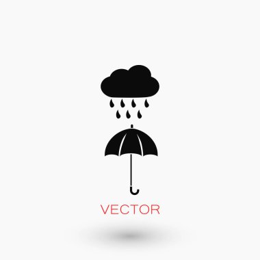 bulut ve şemsiye simgesi