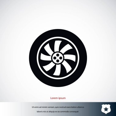 tekerlek vektör simgesi