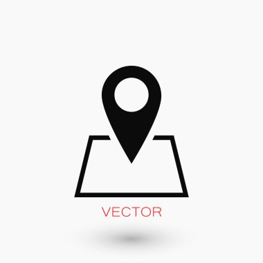 harita simgesi üzerinde toplu iğne